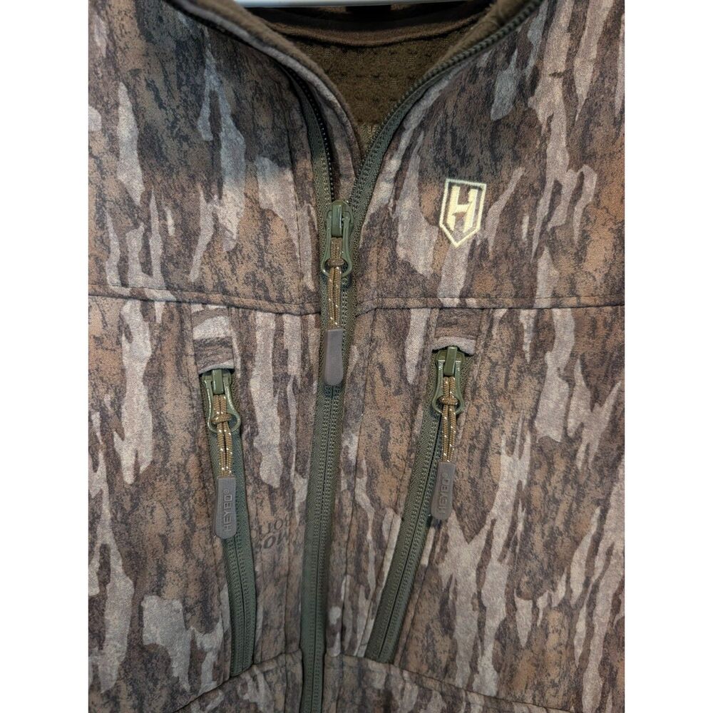 Heybo Outdoors Softshell Hunting Jacket Mossy Oak Bottomland Camo Hooded 3XL